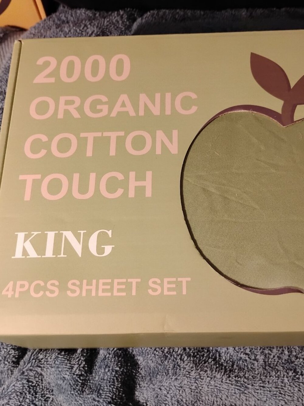 Sheet Set 2000 Bamboo Organic Cotton Olive Green King 4 pc Set New